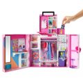 Barbie Fold and Go Dream Closet - 2 våningar - med stol, galgar och flera outfits