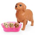 Barbie and Newborn Pups Color Change - docka med hund och 3 valpar samt tillbehör - med vatteneffekter