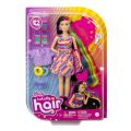Barbie Totally Hair Doll - dukke med hjerte-tema og 21 cm lang hår - 15 tilbehør