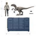 Jurassic World Dominion Release 'n Rampage Pack - lekesett med dinosaur, bur og figur