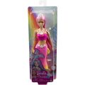 Barbie Dreamtopia havfruedukke med rosa hår - rosa og gul hale