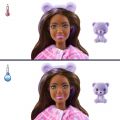 Barbie Cutie Reveal Dreamland fantasy Bjørn - kostymedukke med lilla og hvitt bjørnekostyme og kjæledyr - 10 overraskelser