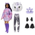 Barbie Cutie Reveal Snowflake Sparkle Owl - docka med lila och vit uggledräkt och husdjur - 10 överraskningar