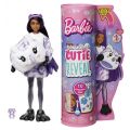 Barbie Cutie Reveal Snowflake Sparkle Owl - kostymedukke med lilla og hvitt uglekostyme og kjæledyr - 10 overraskelser 