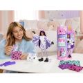 Barbie Cutie Reveal Snowflake Sparkle Owl - kostymedukke med lilla og hvitt uglekostyme og kjæledyr - 10 overraskelser 