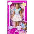 Barbie My First Barbie dukke med brunt hår og kanin - 34 cm høy