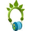 Dino Space hovedtelefoner til børn - grøn med dinosaur