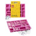 LEGO Storage isbitform i silikon - pink
