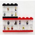 LEGO minifigur display case til 8 minifigurer - Bright Red