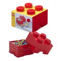 LEGO Storage Brick 4 - förvaringslåda med lock - bright red