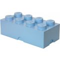 LEGO Storage Brick 8 - opbevaringsklods med låg - 50 x 25 cm - Light Royal Blue