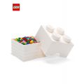 LEGO Storage Brick 4 - oppbevaringsboks med lokk - 25 x 25 cm - white 
