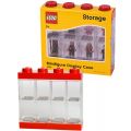 LEGO minifigur display case til 8 minifigurer - Bright Red