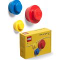 LEGO Storage Wall hangers 3 pk - LEGO knager til børneværelset - rød, blå og gul