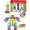 Magical Magnet Magnetiska byggklossar i olika färger - 77 delar