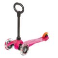 Micro Mini 3in1 Deluxe pink sparkesykkel med tre hjul - med avtagbart sete og barnehåndtak - rosa