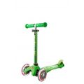 Micro Mini 3in1 Deluxe Green løbehjul med tre hjul - med aftageligt sæde og barnehåndtag - grøn