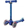 Micro Mini 3in1 Deluxe Blue løbehjul med tre hjul - med aftageligt sæde og barnehåndtag - blå