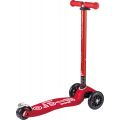 Micro Maxi Deluxe Red - løbehjul med 3-hjul til børn 5-12 år - tåler op til 70 kg