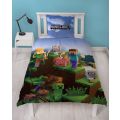 Minecraft sengesæt i 100% bomuld - 140x200 cm