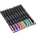 Nassau Fine Art pigment liner tegnepenne i sæt - 10 farvede penne