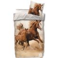 Hest sengesæt i 100% bomuld - 140x200 cm