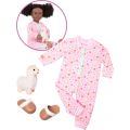 Our Generation dukkeklær - rosa Lama pysjamassett til dukke 46 cm