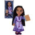 Disney Wish Asha dukke med dagbog, lilla kjole og lilla sko - 15 cm