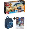 Jurassic World pakke: LEGO 76943 + Ryggsekk + Projektor-lykt