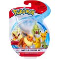 Pokemon Battle Figure 3 pack figurer - Flareon, Larvitar, Pikachu - 5 og 8 cm