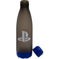 Playstation vattenflaska 0,65L - grå och blå med skruvlock