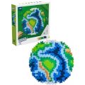 Plus Plus Puzzle By Number Earth - puslespil med motiv af jorden - byggesæt med 800 brikker