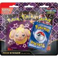 Pokemon TCG: Scarlet and Violet 4.5 Paldean Fates Tech Sticker Blister Fidough - 3 boosterpaket och klistermärke