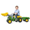 Rolly Toys rollyKid: John Deere tramptraktor med skopa och släpvagn - från 2-5 år