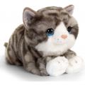 Keel Toys Tabby grå katt - gosedjur 32 cm