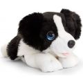 Keel Toys svart og hvit Border Collie hundebamse - 32 cm