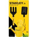 Stanley trädgårdspaket i metall för barn - handskar, spade, kratta och vattenkanna - gul