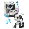 Silverlit Robo Heads Up svart och vit robothund - med rörelser och ljud - 12 cm