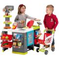 Smoby Maxi market lekebutikk med handlevogn, lekemat og lekepenger - over 50 deler 