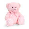 Keel Toys rosa nallebjörn med prickar - 35 cm