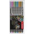 STABILO Pen 68 Metallic - 8 tusser i forskellige metalliske farver