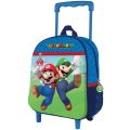 Super Mario trillekoffert og ryggsekk med hjul og 2 lommer 