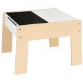 Toffy & Friends bord i trä med förvaringsutrymme och integrerade byggplattor - passar för små klossar