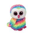 TY Owl flerfärgad uggla clip - 13 cm