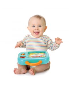 Bkids musikk-tv - spilledåse - med bilde, lyd og klokke 003805 med bilde av baby og leke