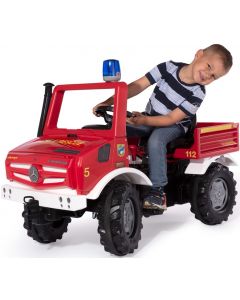 Rolly Toys rollyUnimog: Mercedes Benz pedalbil - brannbil med plasthjul 038220