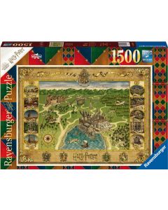 Ravensburger puslespill 1500 brikker - Harry Potter Kart over Galtvort 10216599