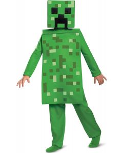 Minecraft Classic kostyme Medium - 7-8 år - Creeper 11437K-15L