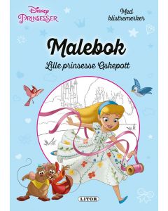 Disney Prinsesser Malebok med klistremerker - Lille prinsesse Askepott 124213