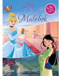 Disney Princess malebok med klistremerker - Askepott og Mulan 132209